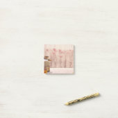 Rustikale Milch kann auf Holz landen Post-it Klebezettel (Auf Schreibtisch)