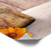 Rustikale Milch kann auf Holz landen Poster (Ecke)