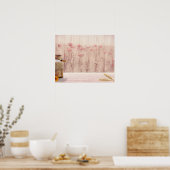 Rustikale Milch kann auf Holz landen Poster (Küche)