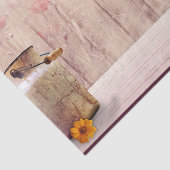 Rustikale Milch kann auf Holz landen Seidenpapier (Ausschnitt)