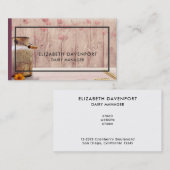 Rustikale Milch kann auf Holz landen Visitenkarte (Vorne/Hinten)