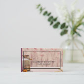 Rustikale Milch kann auf Holz landen Visitenkarte (Stehend Vorderseite)