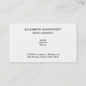 Rustikale Milch kann auf Holz landen Visitenkarte (Rückseite)