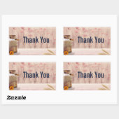 Rustikale Milch kann Country Style auf Holz Danke Rechteckiger Aufkleber (Blatt)