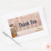 Rustikale Milch kann Country Style auf Holz Danke Rechteckiger Aufkleber (Umschlag)