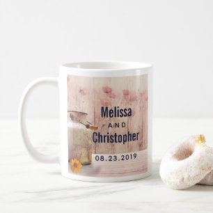 Rustikale Milch kann Hochzeit Kaffeetasse