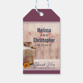 Rustikale Milch kann Hochzeit Land danke Geschenkanhänger