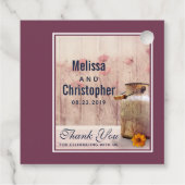 Rustikale Milch kann Hochzeit Land danke Geschenkanhänger (Rückseite)