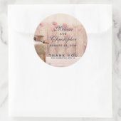 Rustikale Milch kann Hochzeit Land danke Runder Aufkleber (Tasche)