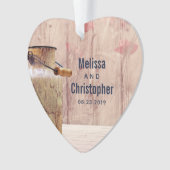 Rustikale Milch kann Hochzeit Ornament (Vorderseite)