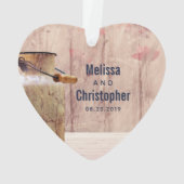 Rustikale Milch kann Hochzeit Ornament (Rückseite)