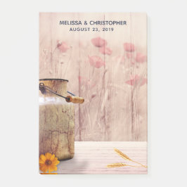 Rustikale Milch kann Hochzeit Post-it Klebezettel