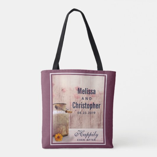 Rustikale Milch kann Hochzeit Tasche (Rückseite)