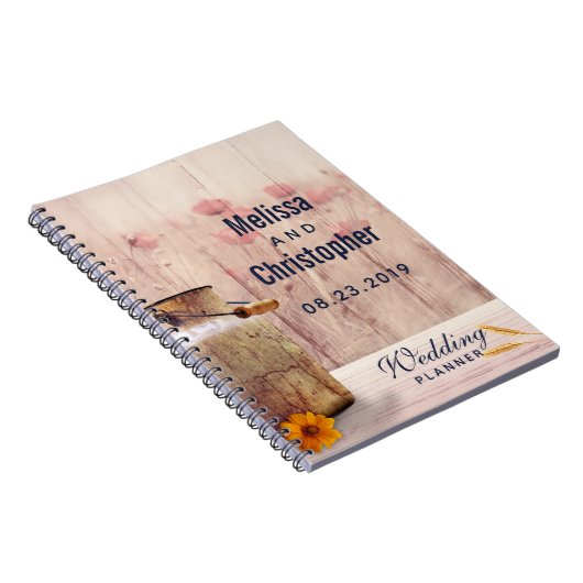 Rustikale Milch kann Hochzeitsplaner Notizblock (Rechte Seite)