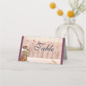 Rustikale Milch kann Hochzeitstisch Platzkarte (Vorderseite)