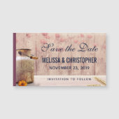 Rustikale Milch kann Save the Date Hochzeit auf de Magnetkarte (Vorderseite)