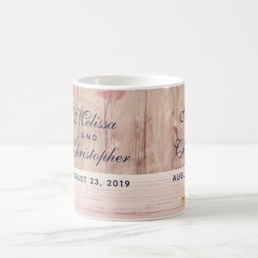 Rustikale Milchdose mit Weizen und Blume Hochzeit Kaffeetasse (Mittel)