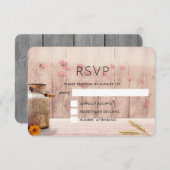 Rustikale Milchdose mit Weizen und Blume Hochzeit RSVP Karte (Vorne/Hinten)
