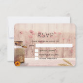 Rustikale Milchdose mit Weizen und Blume Hochzeit RSVP Karte (Vorderseite)