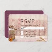 Rustikale Milchdose mit Weizen und Blume Hochzeit RSVP Karte (Vorne/Hinten)