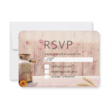 Rustikale Milchdose mit Weizen und Blume Hochzeit