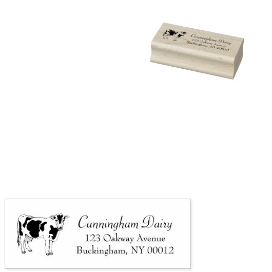 Rustikale Milchkühe Gummistempel (Stempel)