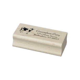 Rustikale Milchkühe Gummistempel