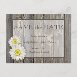 Rustikale Milchprodukte Save the Date Postkarte