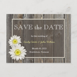 Rustikale Milchprodukte Save the Date Postkarte