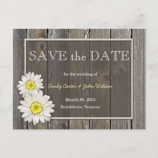 Rustikale Milchprodukte Save the Date Postkarte (Vorderseite)