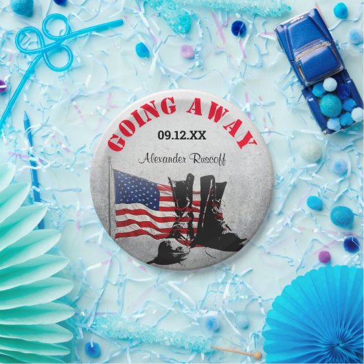 Rustikale Militärische Feier Pappteller (Party)