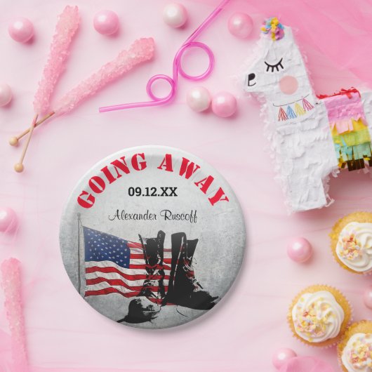 Rustikale Militärische Feier Pappteller (Party)