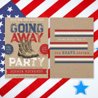 Rustikale Militärstiefel gehen weg vom Party