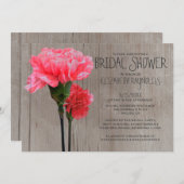 Rustikale Mini-Carnation-Bridal-Dusche Einladungen (Vorne/Hinten)