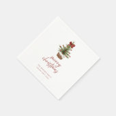 Rustikale Mini-Weihnachtsbaum-Feierparty-Serviette Serviette (Ecke)