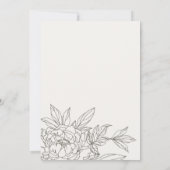 Rustikale Minimal Elegante Braun Sketch Hochzeit Dankeskarte (Rückseite)