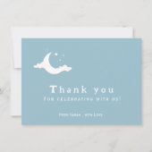 Rustikale Minimal Niedliche blaue Wolke vielen Dan Dankeskarte (Vorderseite)