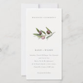Rustikale Minimal Olive Branch Foliage Einladung (Vorderseite)