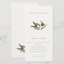 Rustikale Minimal Olive Branch Foliage Einladung