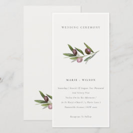 Rustikale Minimal Olive Branch Foliage Einladung