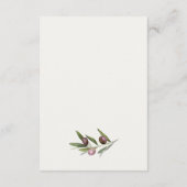 Rustikale Minimal Olive Branch Foliage Hochzeit De Begleitkarte (Rückseite)