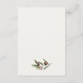 Rustikale Minimal Olive Branch Foliage Hochzeit RS Begleitkarte (Rückseite)