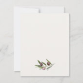 Rustikale Minimal Olive Branch Foliage Hochzeit RS RSVP Karte (Rückseite)