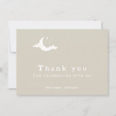 Rustikale Minimalbedankung Wolkendusche Dankeskarte (Vorderseite)