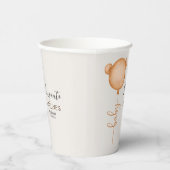 Rustikale Minimalistisch Beary Niedlich Baby Dusch Pappbecher (Rechts)