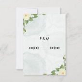 Rustikale Minimalistisch Elegante RSVP-Karte RSVP Karte (Rückseite)