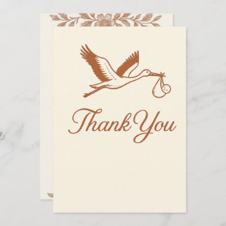 Rustikale Minimalistisch Stork Baby Dusche Einladung