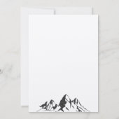 Rustikale Minimalistische Bergspitze Elch Save the Einladung (Rückseite)