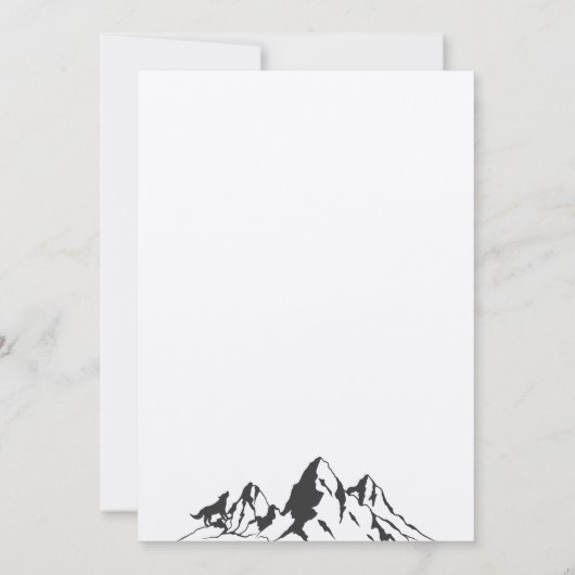 Rustikale Minimalistische Bergspitze Elch Save the Einladung (Rückseite)