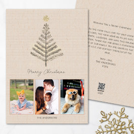 Rustikale Minimalistische Bildergalerie Weihnachte Feiertagskarte